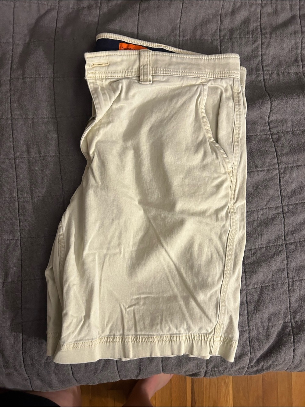 St. John's Bay Cream Flat Front Chino Shorts